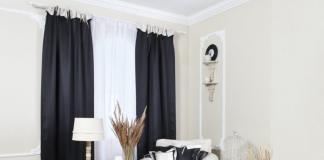 Черные шторы: лучшие фото в интерьере Дизайн штор для черно белой спальни